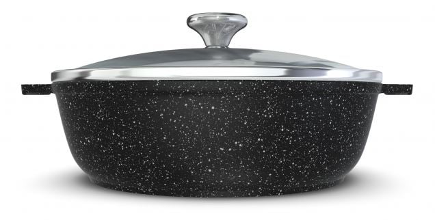 Neva NG6525 Жаровня со стекл. крышкой 2,5л «Neva Granite»