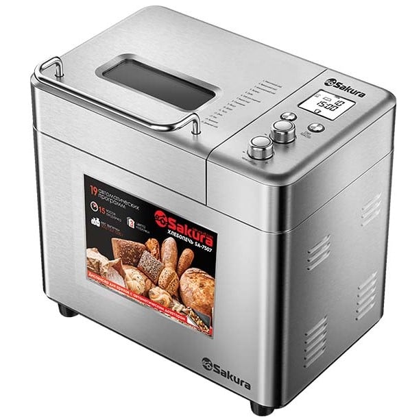 Хлебопечь Sakura SA-7507 600Вт 15прогр 500/750/1000гр
