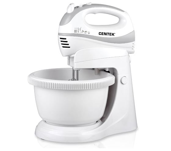 Миксер с чашей  Centek CT-1106 (бел/сер)