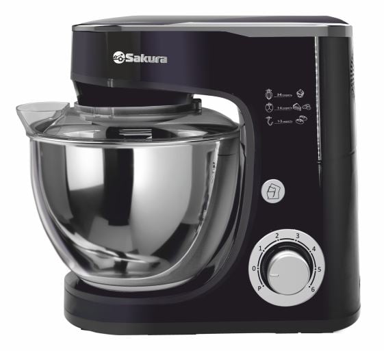 Миксер Sakura с чашей SA-6332BK ELEGANT планетарный
