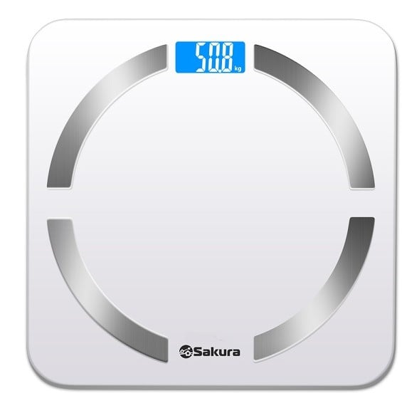 Весы напольные Sakura SA-5056W 180кг элек доп.функц бел