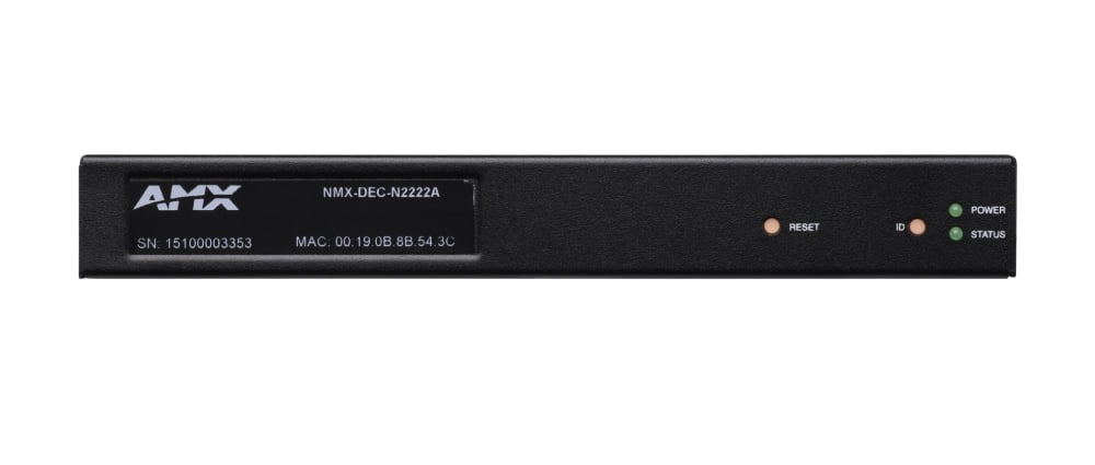 Декодер AMX FGN2222A-SA, JPEG2000, 1080p/60 Гц, RJ45 PoE