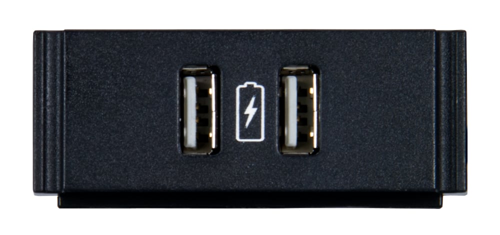 Двойной USB-модуль [FG553-13] AMX [HPX-N102-USB-PC] с печатным символом зарядки обеспечивает двойное USB-подключение к шасси HydraPort