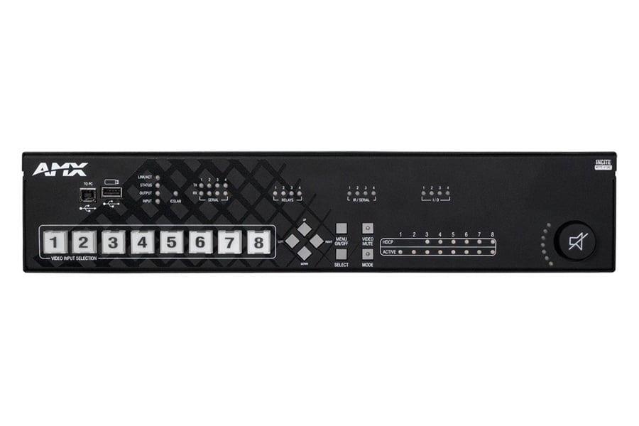 Презентационный коммутатор [FG1901-16-EK] AMX [NCITE-813AC] 8x1:3 4K60, встроенный усилитель и контроллер