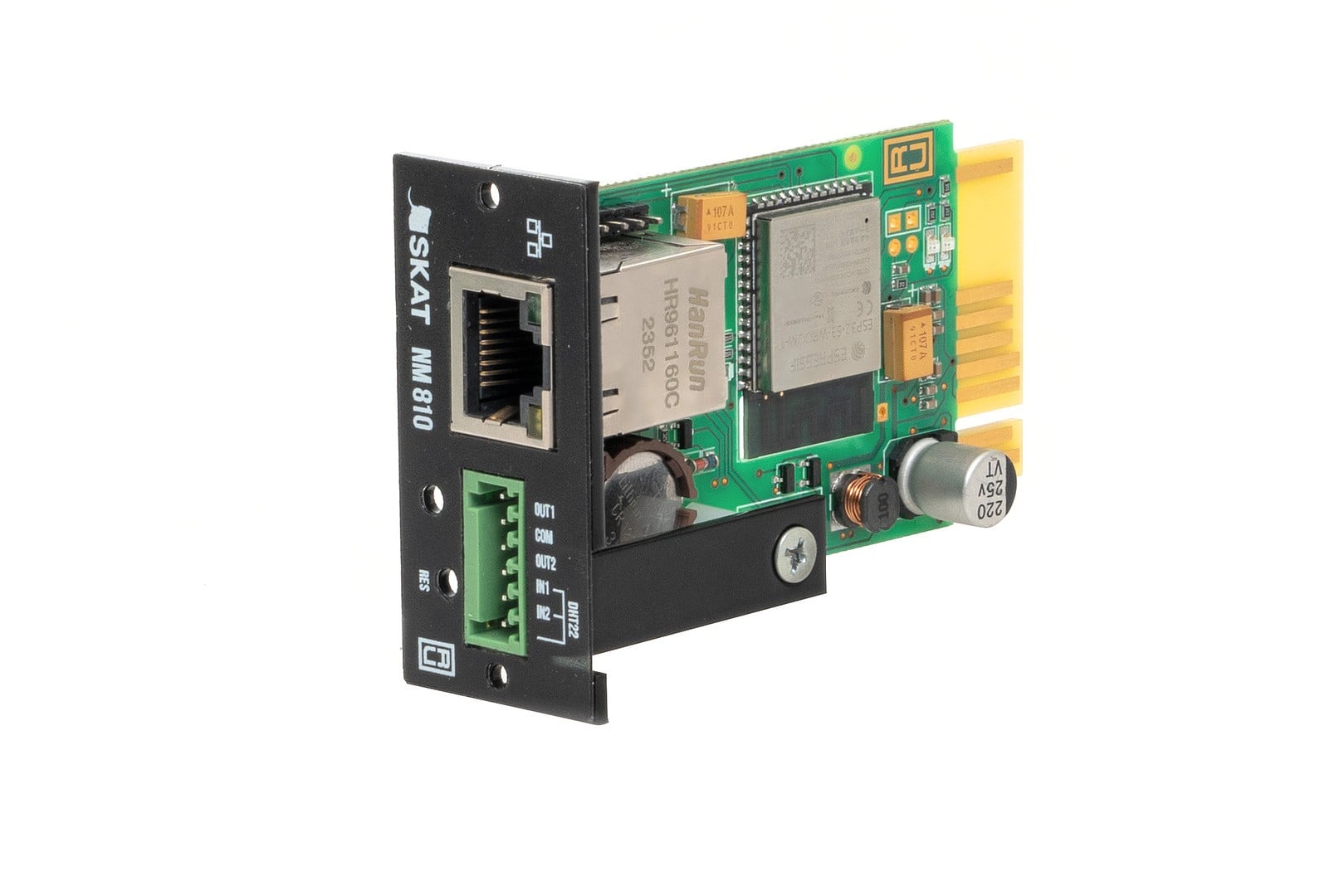 SNMP-модуль SKAT NM 810, 1х10/100 Mb/s, Wi-Fi, релейный выход, датчик темп/влаж или сухой контакт