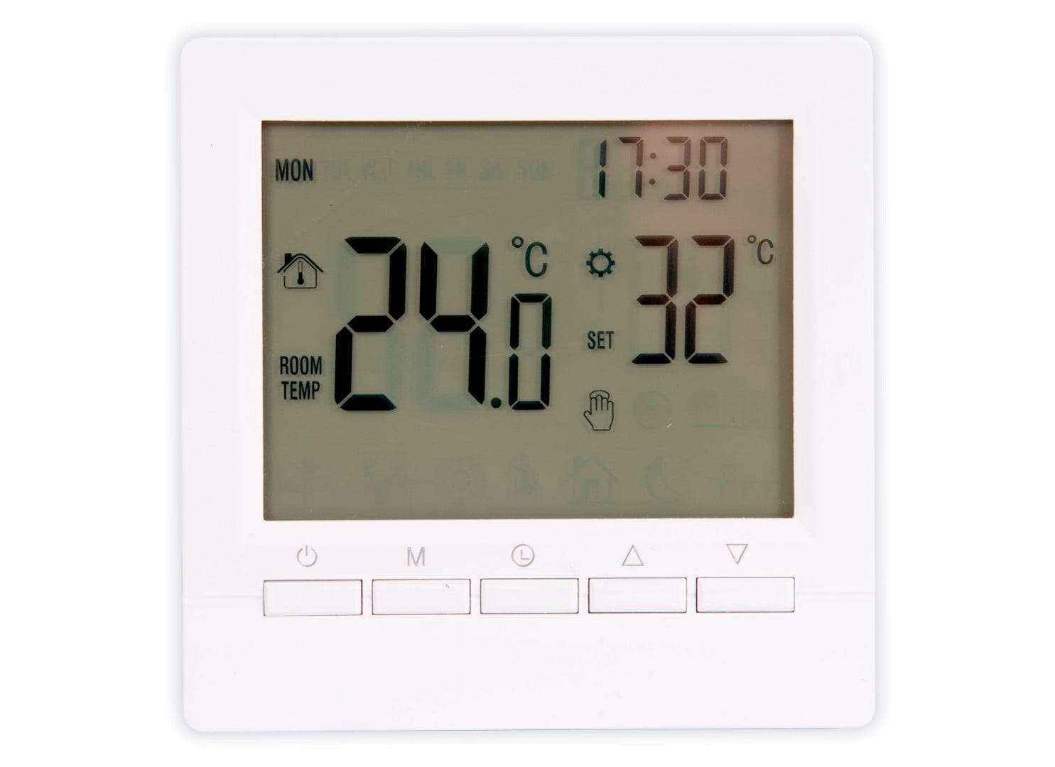 Термостат комнатный TEPLOCOM TSFR-Prog-220/3A 2-х канальный прогр., реле 250В, 3А