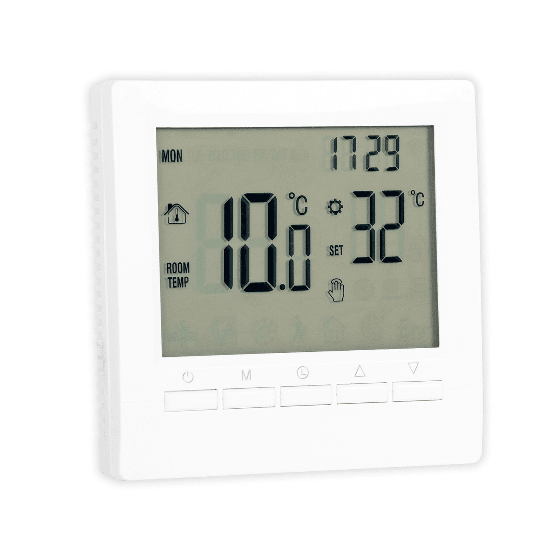 Термостат комнатный TEPLOCOM TSFR-Prog-220/3A 2-х канальный прогр., реле 250В, 3А
