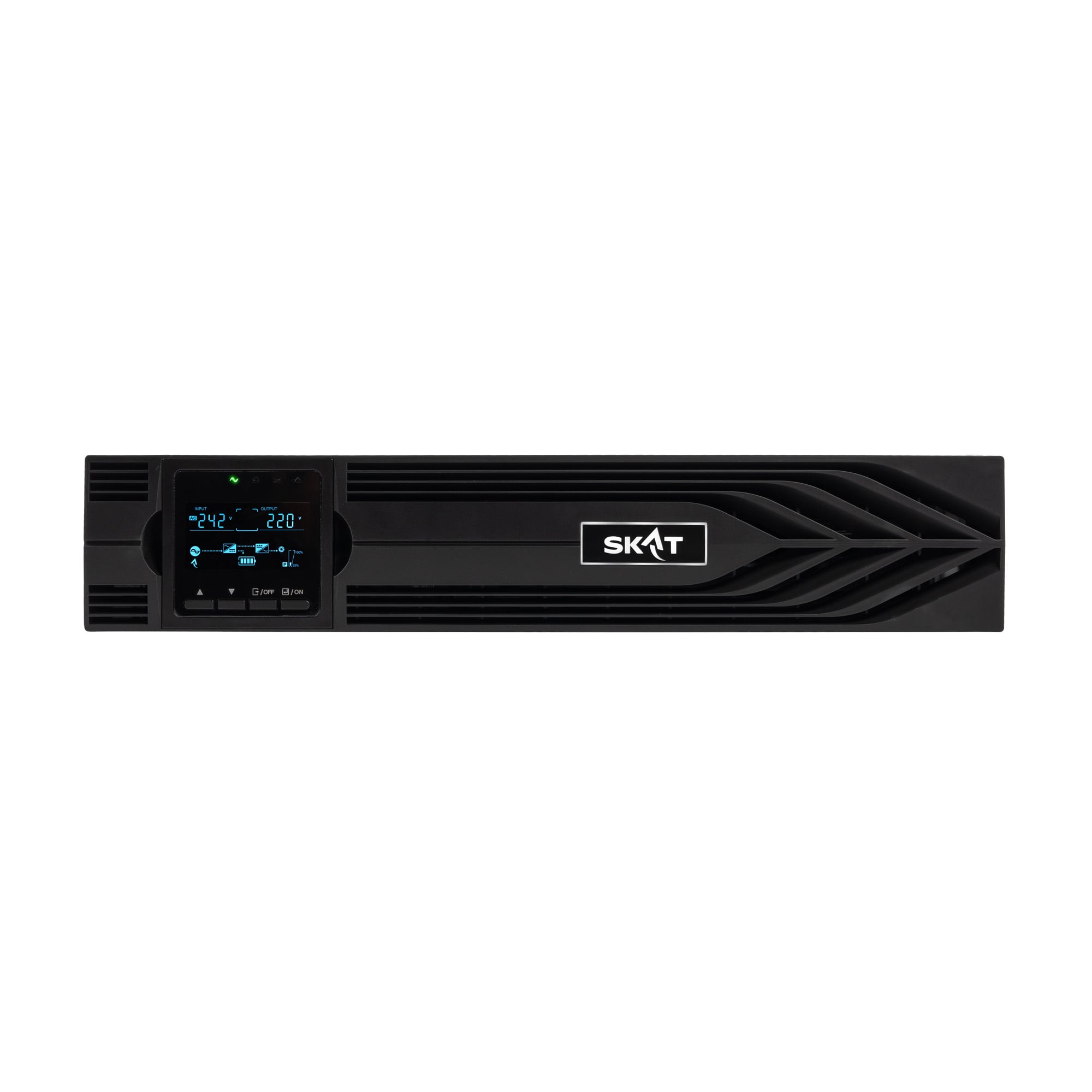 SKAT-UPS 1000-RACK-ON P3 - ИБП 1000 Вт, Онлайн, синус, внешн. АКБ 24В, 2хSchuko