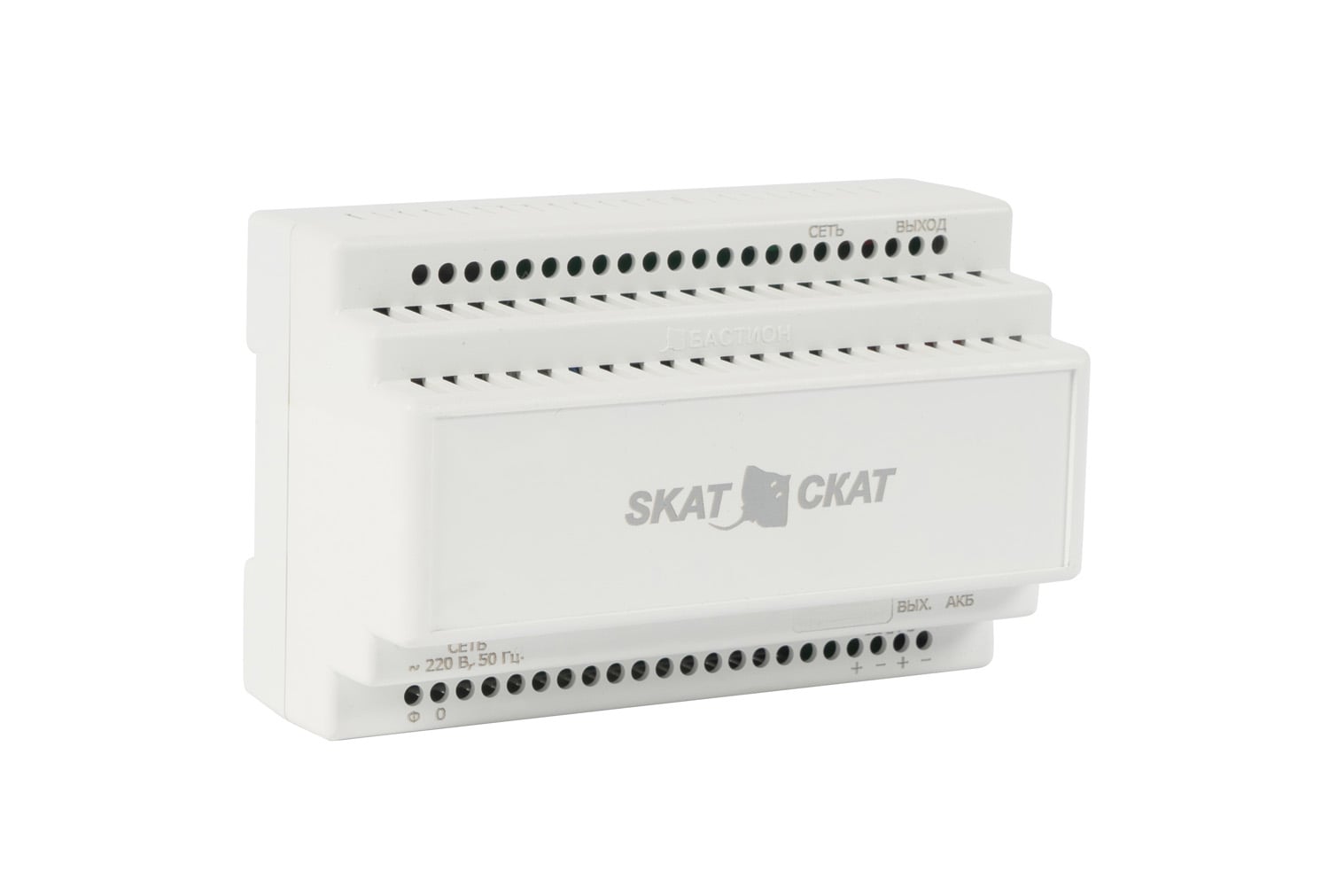 SKAT-24-4.0-DIN (SKAT ИБП-24/4-DIN) источник питания 24В 4А АКБ внеш.12-17Ач