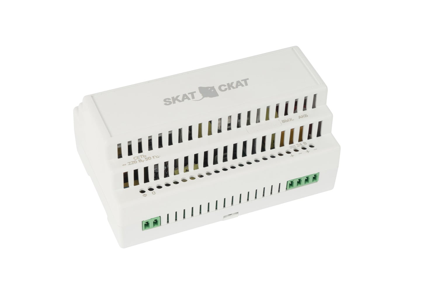 SKAT-24-4.0-DIN (SKAT ИБП-24/4-DIN) источник питания 24В 4А АКБ внеш.12-17Ач