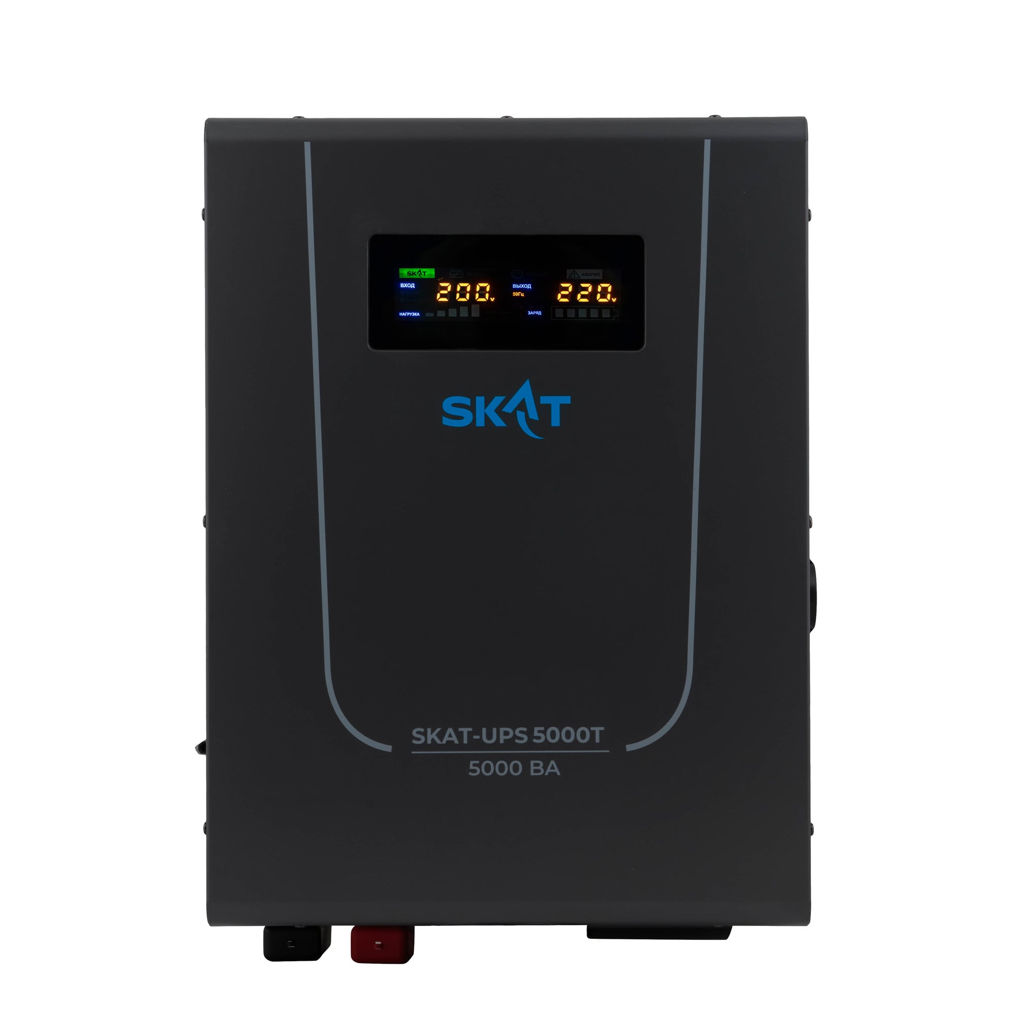 SKAT-UPS 5000T ИБП, Линейно-интерактивный, 220 В, 5000 ВА, работает от 2 внешних АКБ
