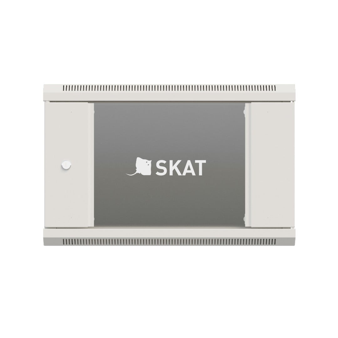 SKAT TB-6W645GF-G Шкаф настенный телекоммуникационный 6U 600х450х370мм, дверь стеклянная