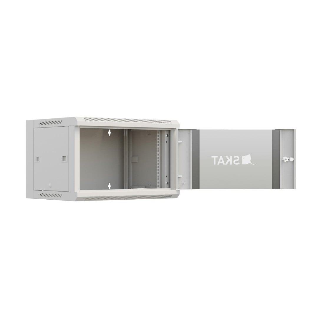 SKAT TB-6W645GF-G Шкаф настенный телекоммуникационный 6U 600х450х370мм, дверь стеклянная