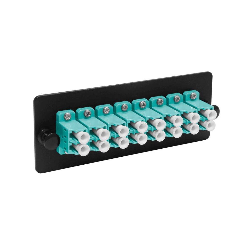Cabeus FO-FP-4K-8DLCM2-CC-BK-T Модуль до 8 портов DLC(SC) с отверстиями под винты M2 для крепления розеток, черный