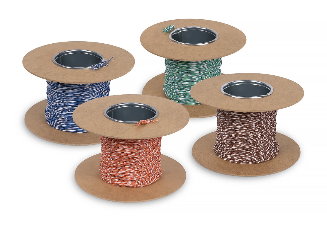 Cabeus UTP-1P-Cat.5e-SOLID-CROSS-100-GN (Jumper Wire) Кроссировочная витая пара, неэкранированная U/UTP, категория 5e, 1 пара (24 AWG), одножильный (solid), без общей внешней оболочки, зеленая, 100м
