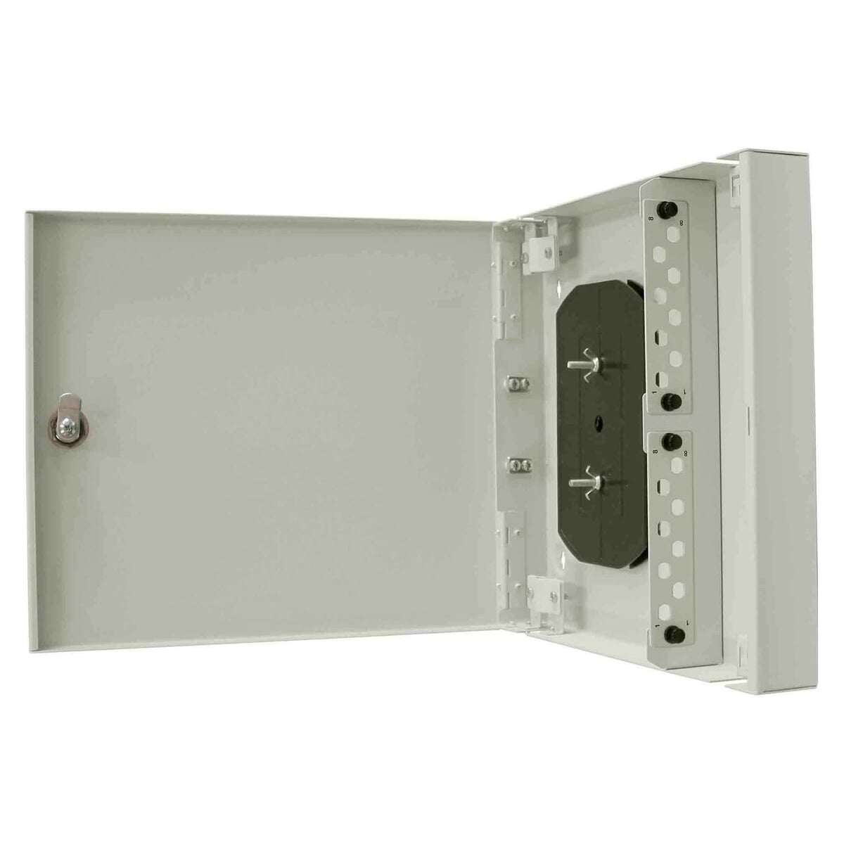 Cabeus FO-WL-16-16FC/ST/SC-2FP-K-T Кросс оптический настенный, до 16 портов, серый