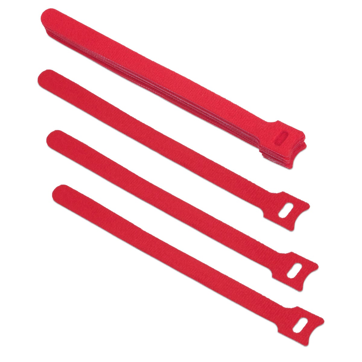 Cabeus CLAMP-180-RD Хомут для кабеля, липучка с мягкой застежкой, 180x14 мм, красный (10 шт.)