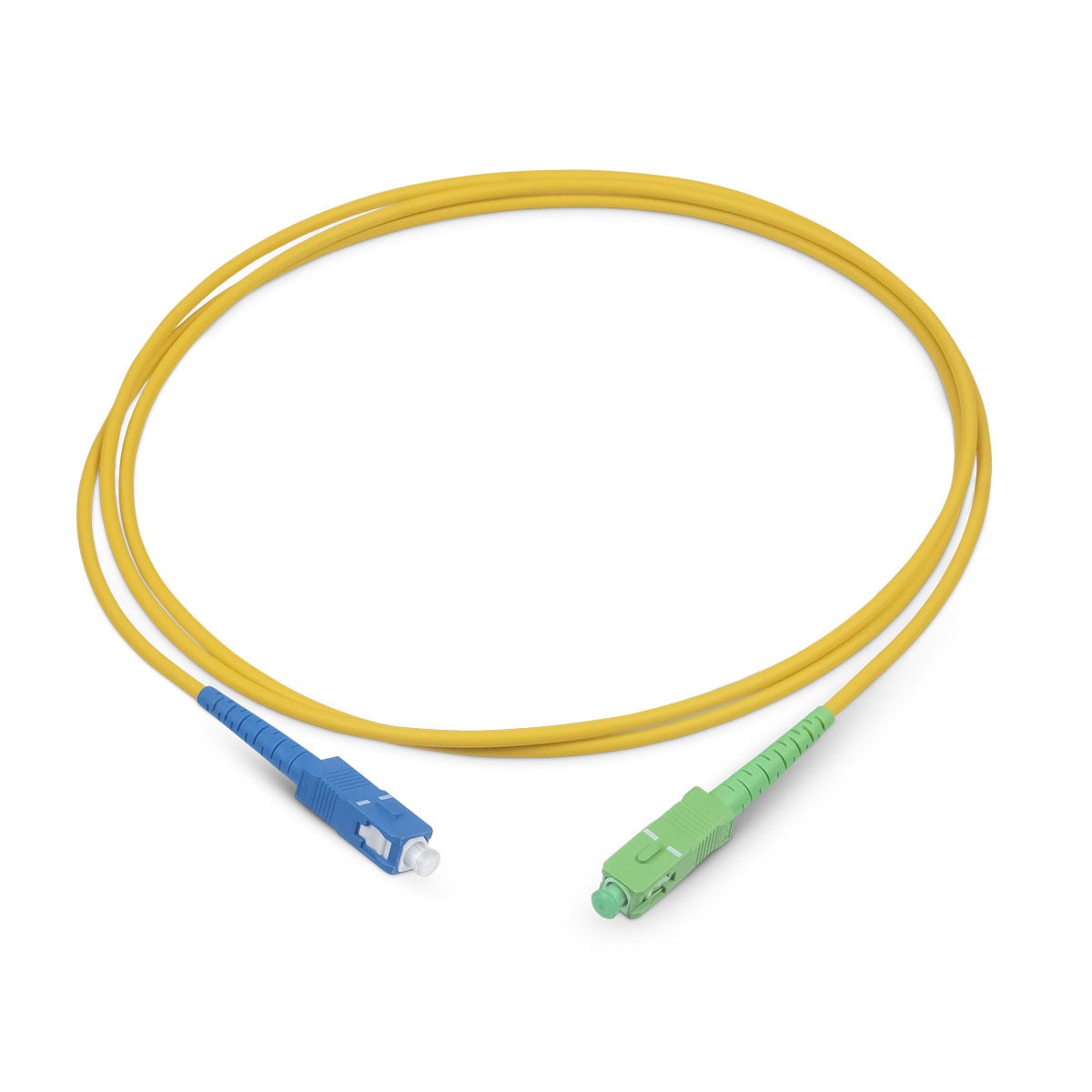 Оптический патч-корд simplex SC-SC 9/125 SM Cabeus FOP(s)-9-SC/APC-SC/UPC-1m 1 метр желтый LSZH