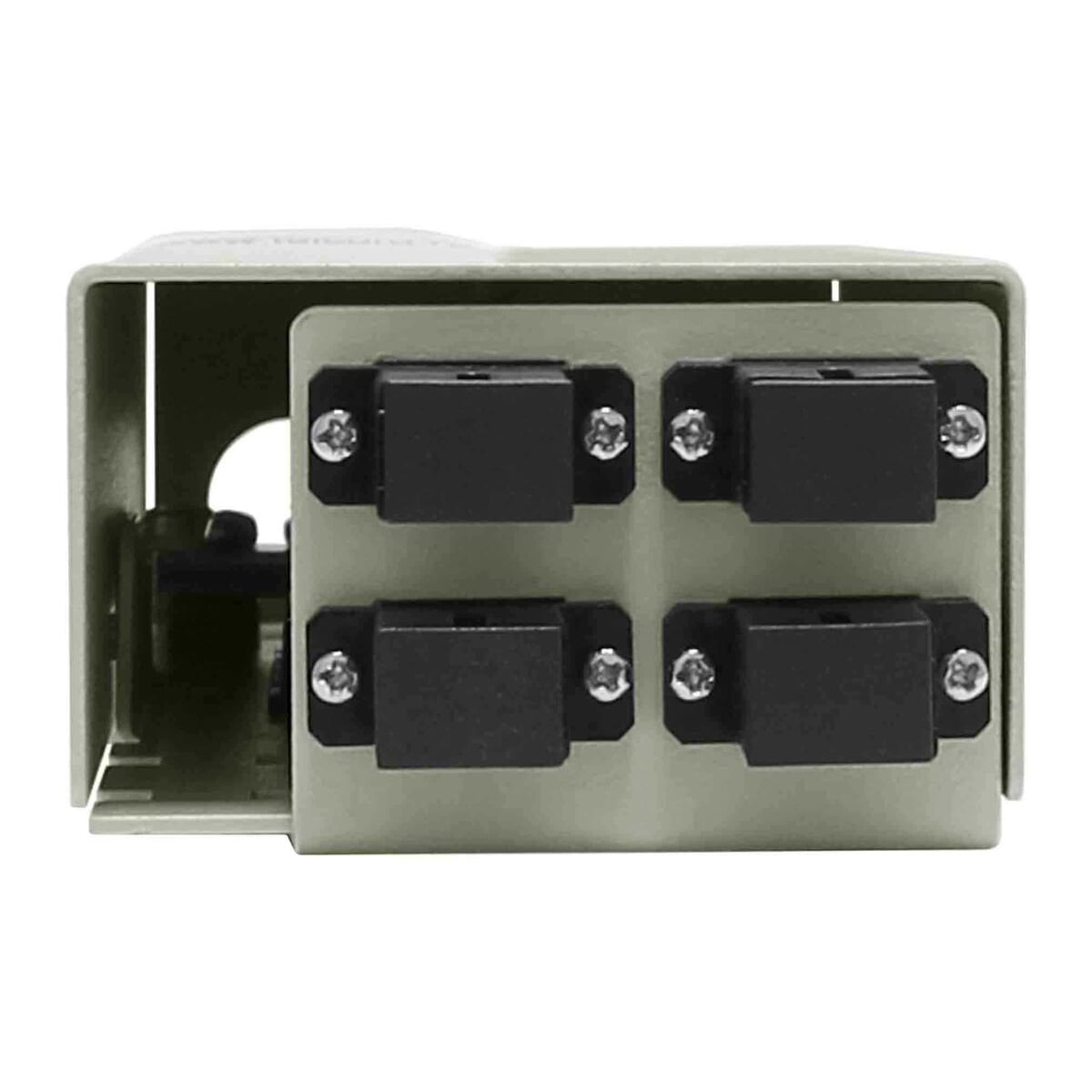 Cabeus FO-WL-4-SC/DLC-y-T Кросс оптический настенный, до 4 портов SC(DLC), ложемент - 1шт., серый