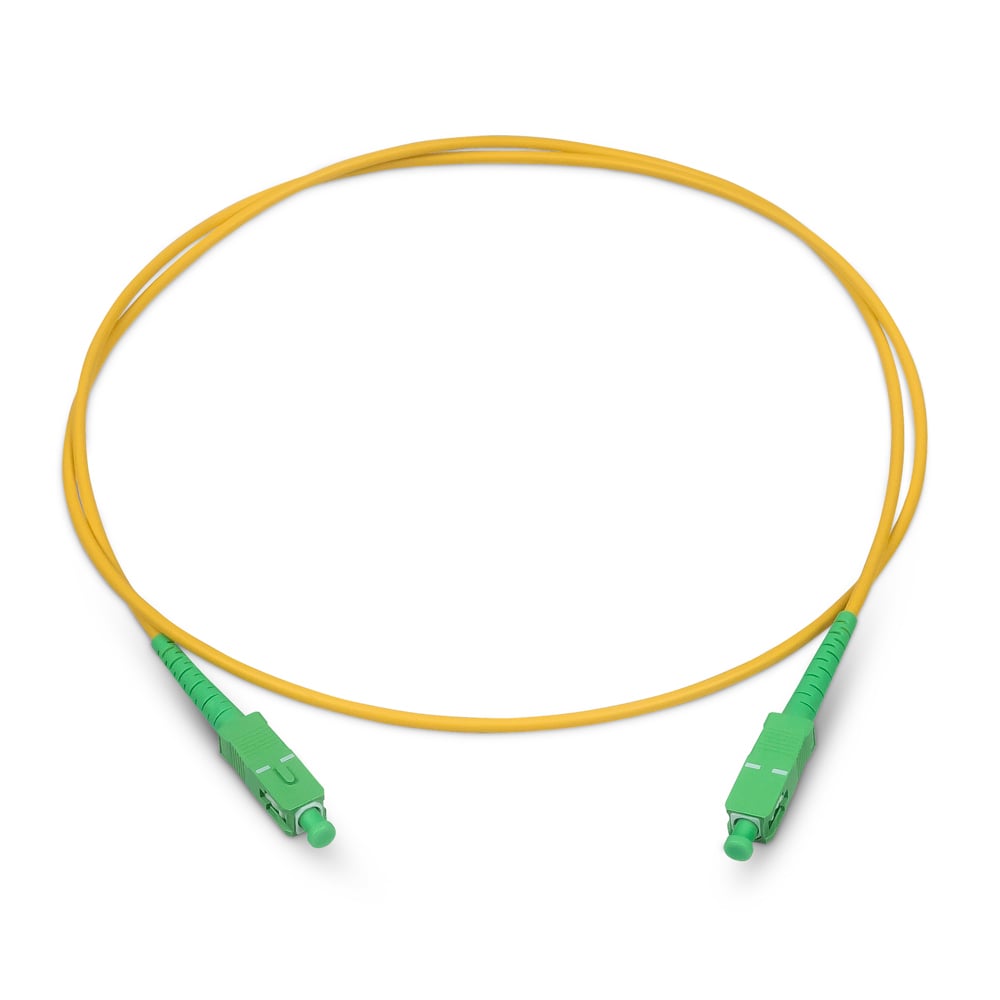 Оптический патч-корд simplex SC-SC 9/125 SM Cabeus FOP(s)-9-SC/APC-SC/APC-2m 2 метра желтый LSZH