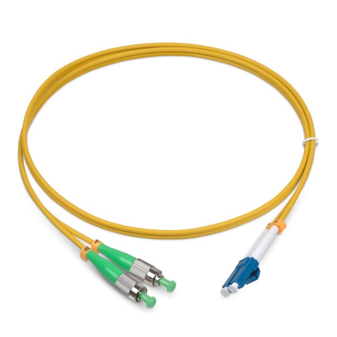 Оптический патч-корд duplex FC-LC 9/125 SM Cabeus FOP(d)-9-FC/APC-LC/UPC-7m 7 метров желтый LSZH
