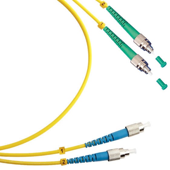 Оптический патч-корд duplex FC-FC 9/125 SM Cabeus FOP(d)-9-FC/APC-FC/UPC-2m 2 метра желтый LSZH