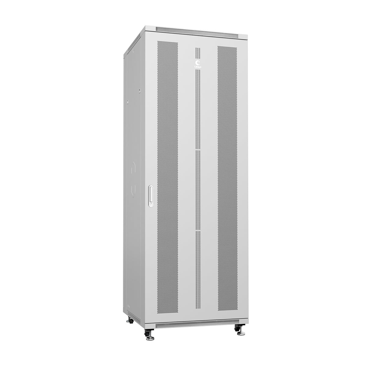 Cabeus ND-05C-47U80/100 Шкаф монтажный телекоммуникационный 19" напольный для распределительного и серверного оборудования 47U 800x1000x2277mm (ШхГхВ) передняя и задняя перфорированные двери, ручка с замком, цвет серый (RAL 7035)