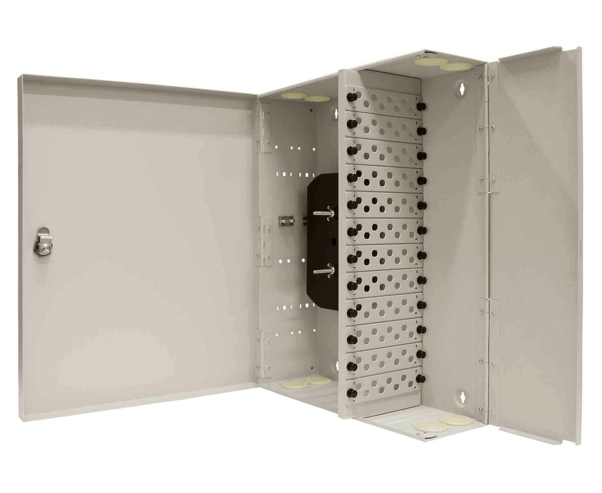Cabeus FO-WL-96-96FC/ST/SC-12FP-K-T Кросс оптический настенный, до 96 портов, серый