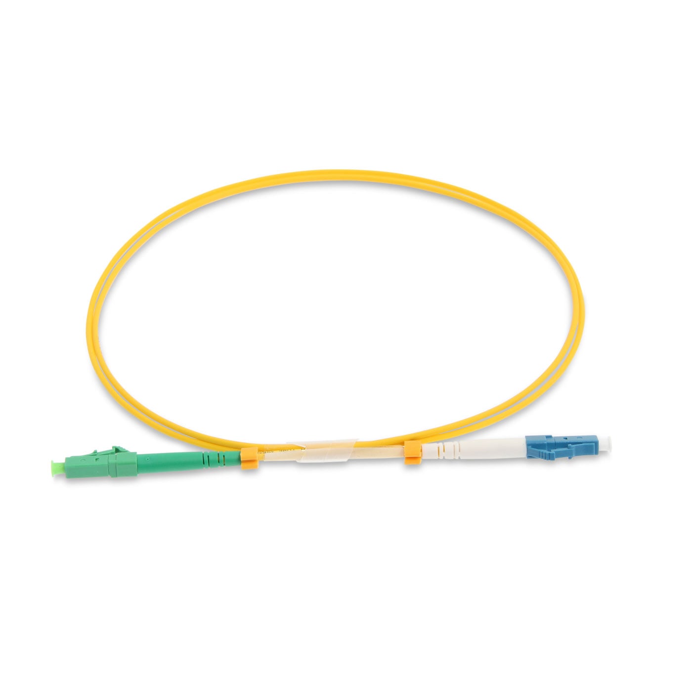 Оптический патч-корд Cabeus, одномодовый, LC/APC - LC/UPC, LC(APC) - LC(UPC), 9/125 мкм, LSZH, жёлтый, 2 м, FOP(s)-9-LC/APC-LC/UPC-2m