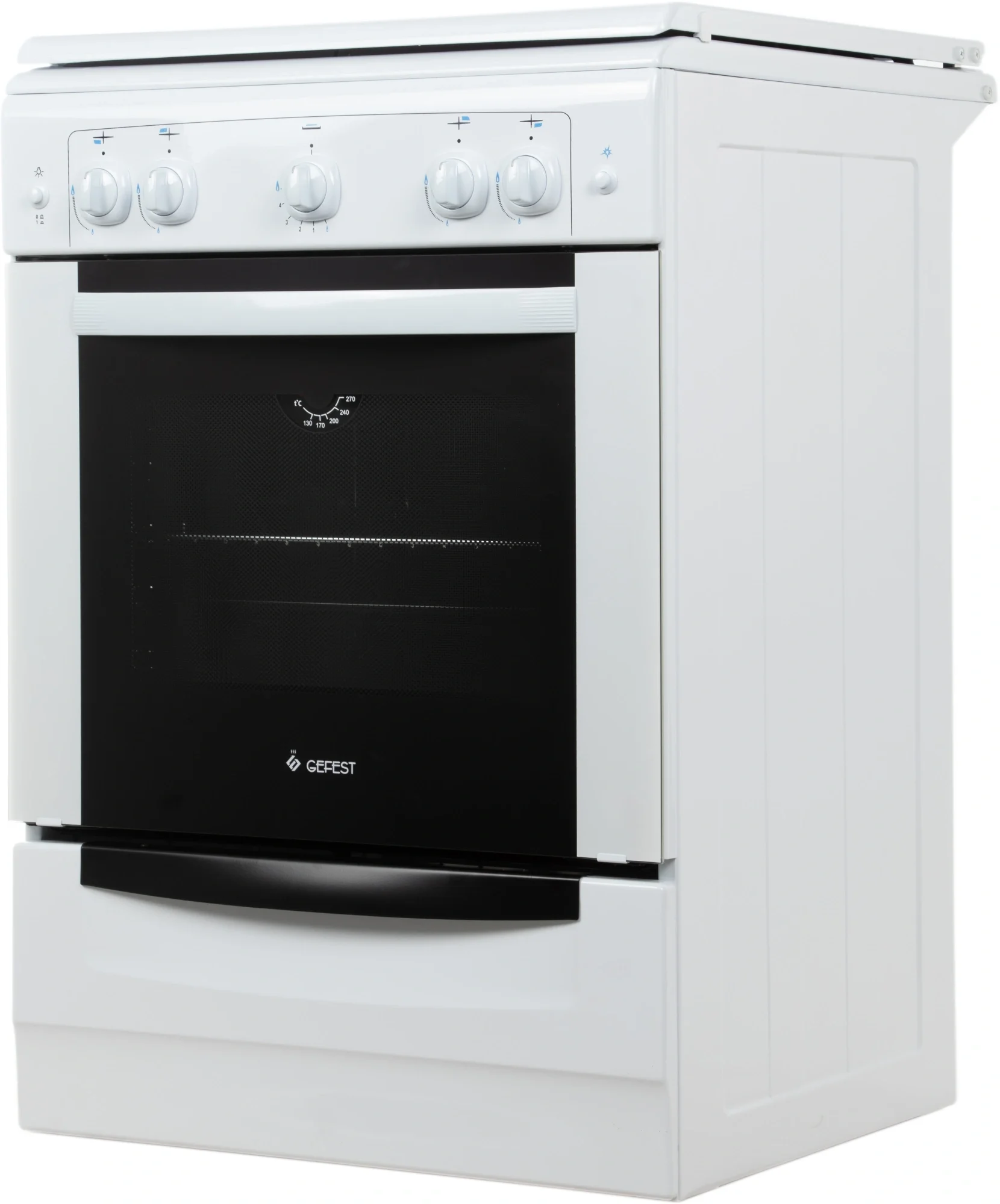 Плита газовая Gefest ПГ 6100-01 белый, конфорок 4 шт, духовка 52 л, 60 см x 85 см x 60 см