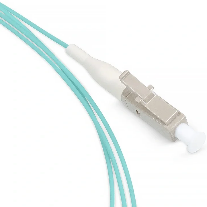 PT-LC-50 Предоконцованные волокна (pigtail) Cabeus LC OM3 50/125 15м бежевый хвостовик цвет: бирюзовый
