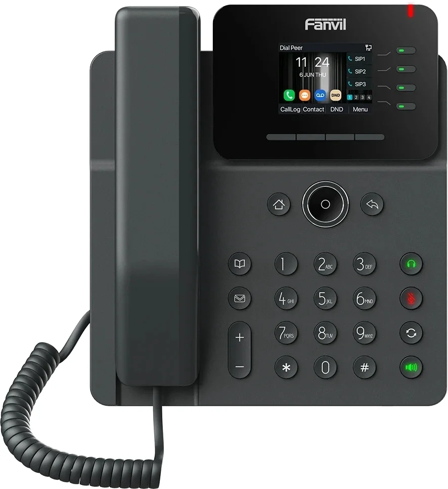 SIP-телефон Fanvil V61W, 4 линии, 2.4" цветной экран, PoE, Wi-Fi 6, BT 5.4