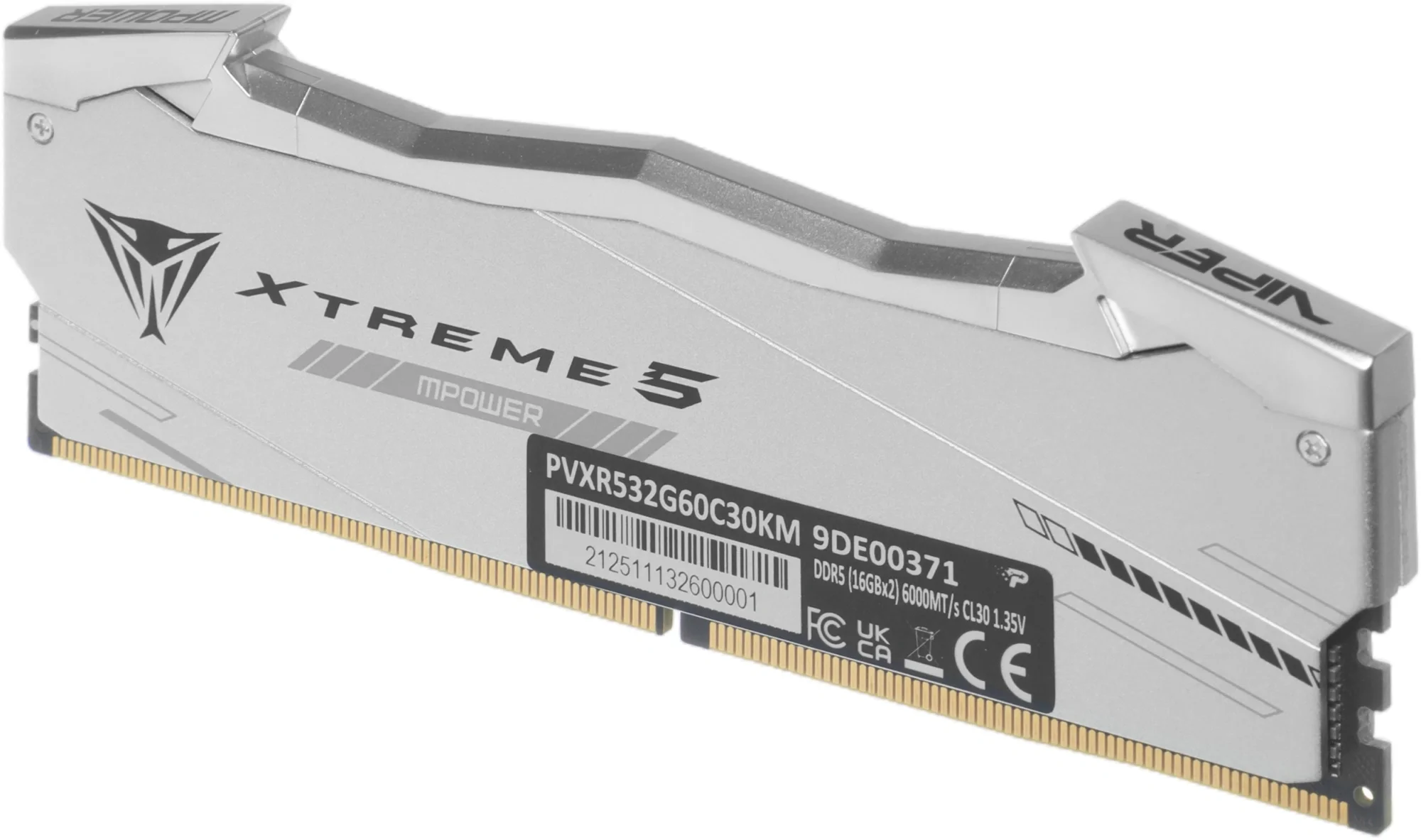 Память DDR5 2x16GB 6000MHz Patriot PVXR532G60C30KM Viper Xtreme 5 RGB RTL Gaming PC5-48000 CL30 DIMM 288-pin 1.35В с радиатором Ret