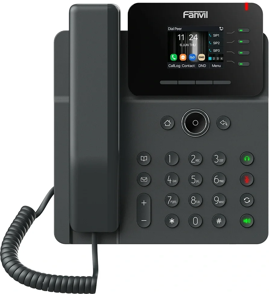 SIP-телефон Fanvil V61G, 4 линии, 2,4" экран, PoE, 2×1GbE