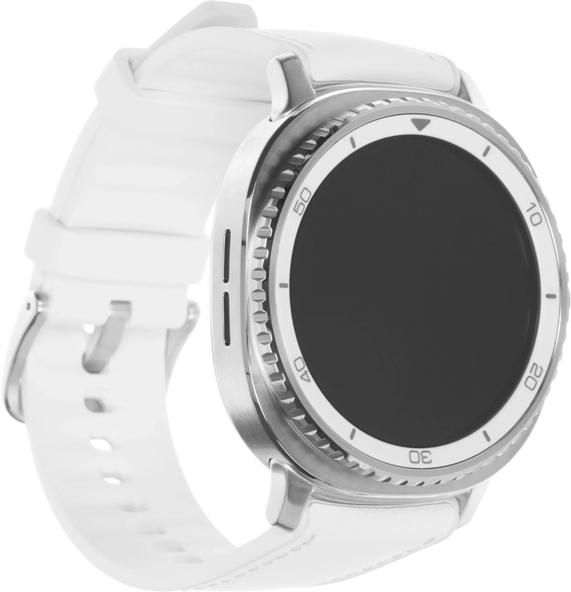 Смарт-часы Samsung Galaxy Watch 8 Classic LTE Watch 8 Classic 46мм 1.34" Super AMOLED корп.серебристый рем.белый (SM-L505FZWACAU)