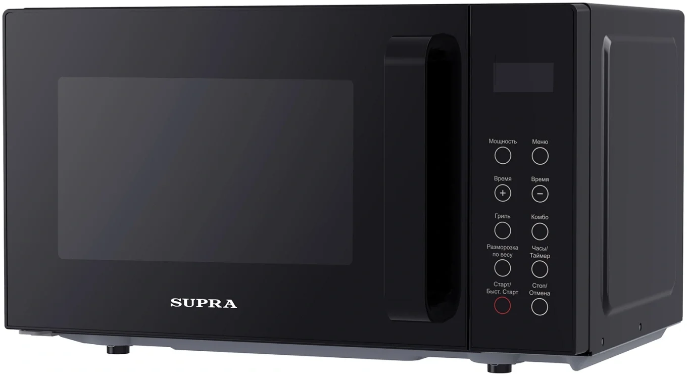 Микроволновая печь SUPRA 20SBG27 черный, 20 л, 700 Вт, переключатели - сенсор
