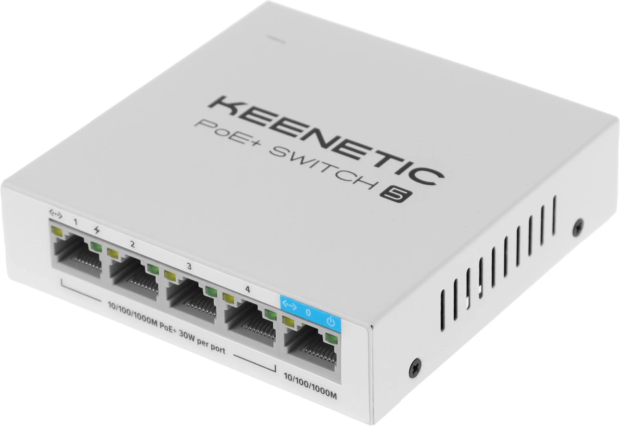 Keenetic Коммутатор Keenetic PoE+ Switch 5 (KN-4610) 5-портовый гигабитный коммутатор с 4 портами PoE+ 60 Вт 802.3af/at поддержка QoS DSCP/802.1p
