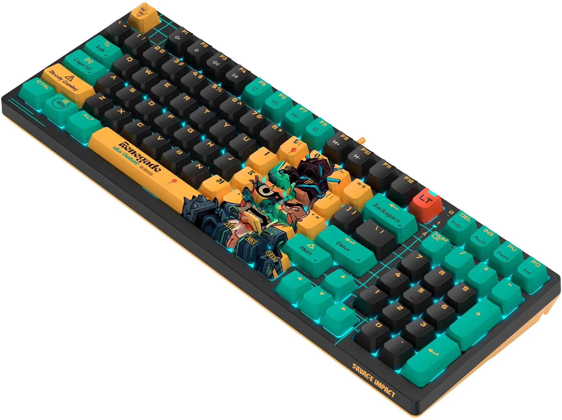 Клавиатура A4Tech AT98 Proxy Boom бежевый/красный USB for gamer LED (AT98) кабель 1.8м