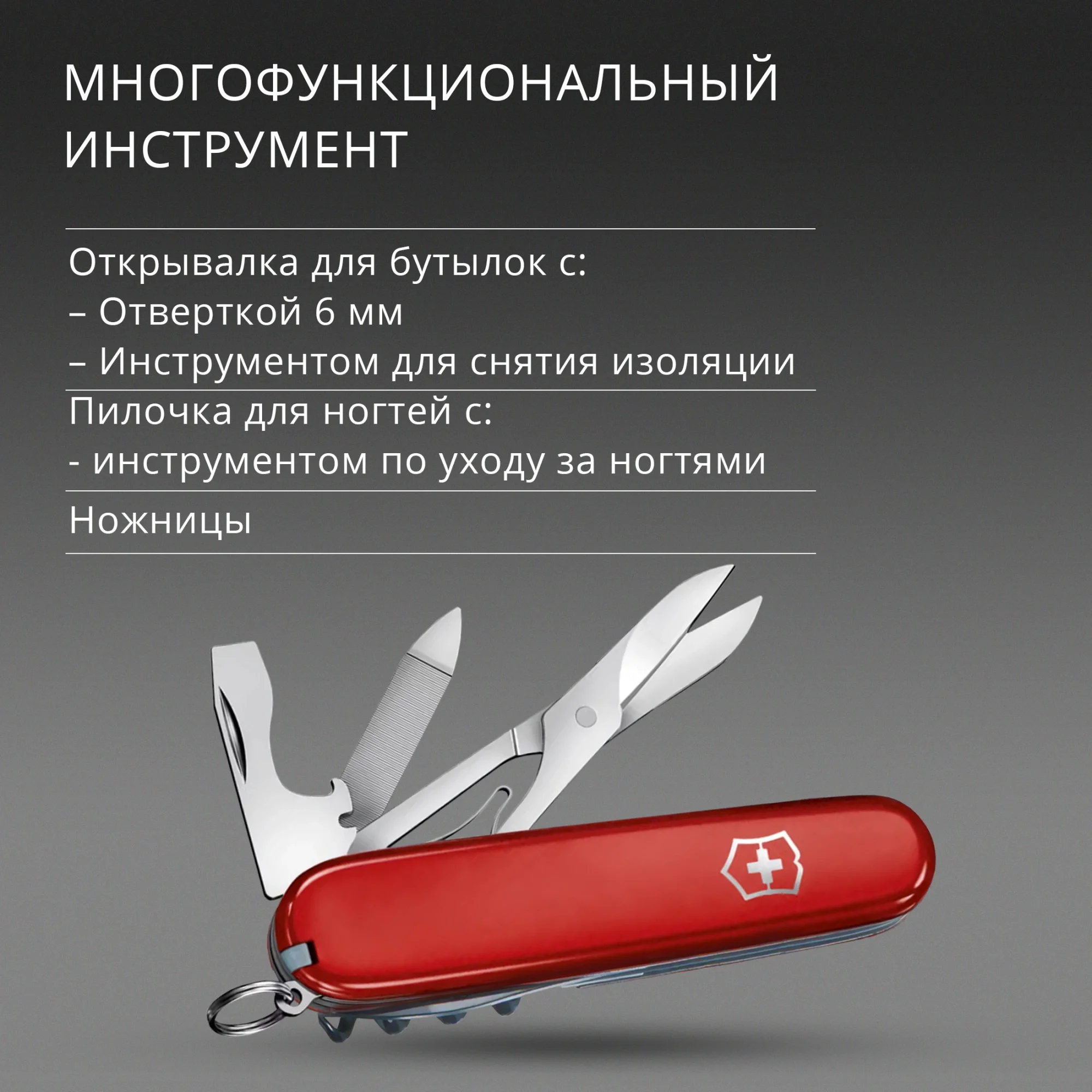 Нож перочинный Victorinox Companion (1.3909) 91мм 16функц. красный карт.коробка