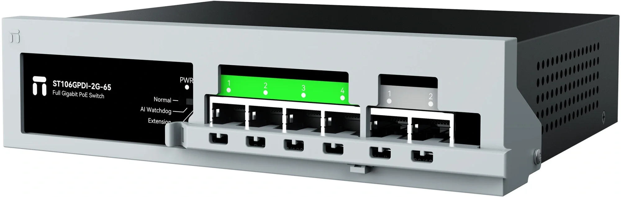 Коммутатор Netis ST106GPDI-2G-65 (L2) 6x1Гбит/с 4PoE+ 55W неуправляемый