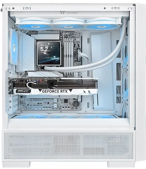 CL-W476-PL12SW-A - Кулер с водяным охлаждением, Thermaltake, TH360 V3 Ultra ARGB Sync Snow Edition, CL-W476-PL12SW-A, 1151 / 1200 / 1700 / 1851 / 2011 / 2066 / AM4 / AM5, TDP 365 Вт, 3, 500 - 2500 об/мин, 85.18, 37.8, Белый
