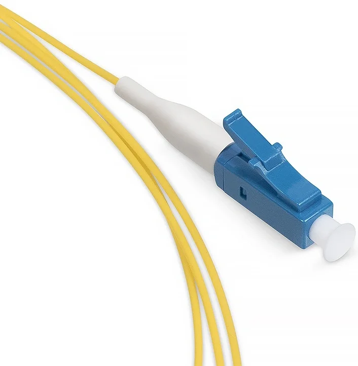 PT-LC-9 Предоконцованные волокна (pigtail) Cabeus LC OS2 9/125 15м синий хвостовик цвет: жёлтый