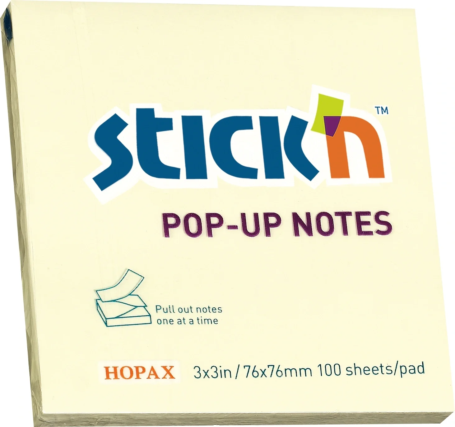 Блок самоклеящийся Stick'n 21395, 76×76мм, 100л., желтый
