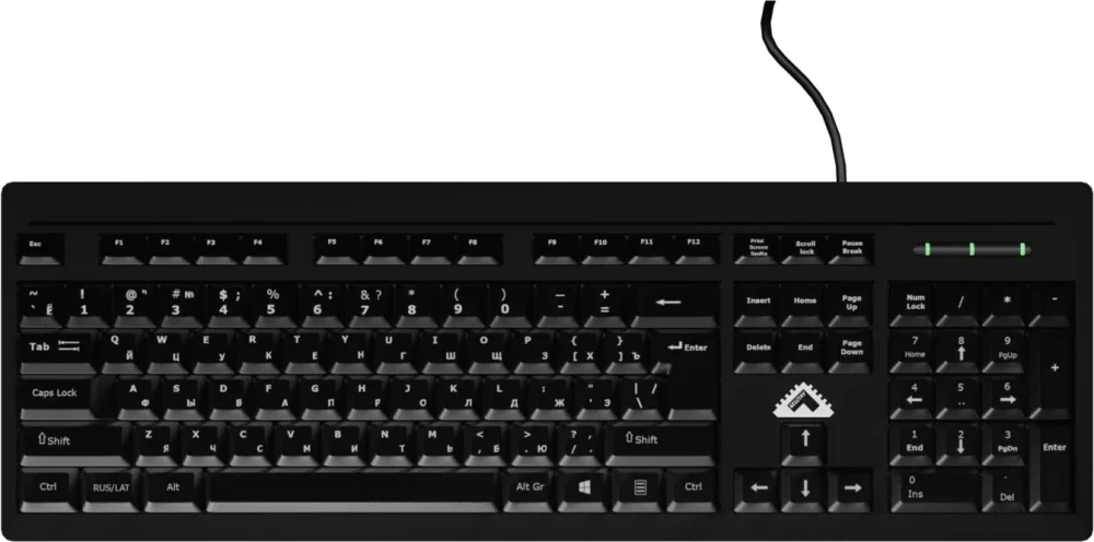 Клавиатура БЕШТАУ КЛ104РУ, USB, 104 клавиши, черная