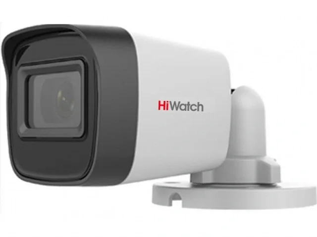 Цилиндрическая мини-камера HiWatch DS-T500L(B) (3.6мм) - 3K с поддержкой аудиосвязи и технологией ColorVu