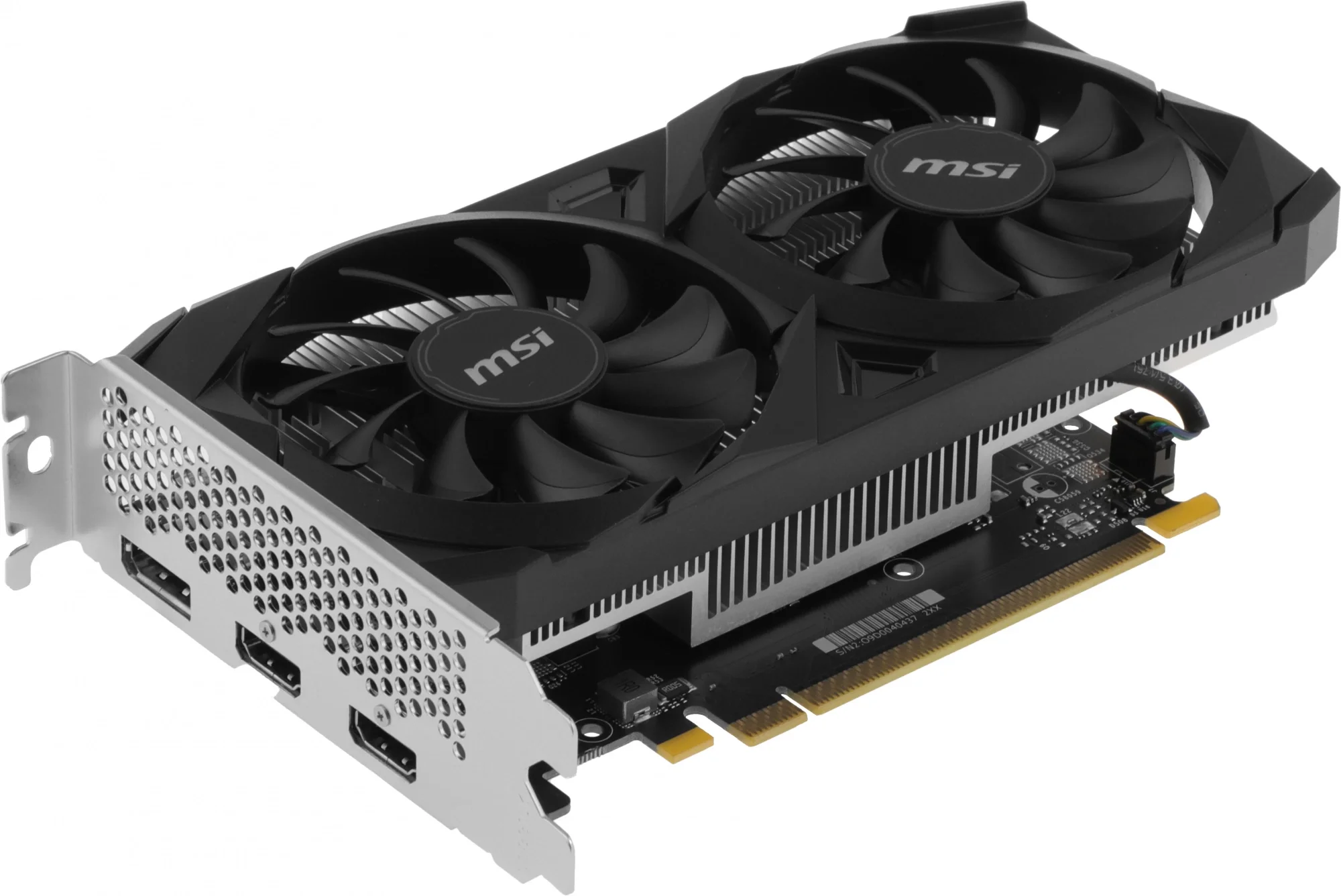 Видеокарта MSI PCI-E 4.0 RTX 3050 VENTUS 2X E 6G OC NVIDIA GeForce RTX 3050 6Gb 96bit GDDR6 1492/14000 HDMIx2 DPx1 HDCP Ret [RTX 3050 VENTUS 2X E 6G OC]