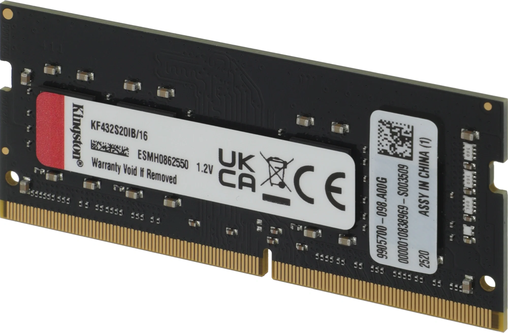 Модуль памяти Kingston FURY Impact Gaming Memory KF432S20IB/16 16GB DDR4 3200 SoDimm Non-ECC, CL20, 1.2V, 2Gx8,  RTL (318395)