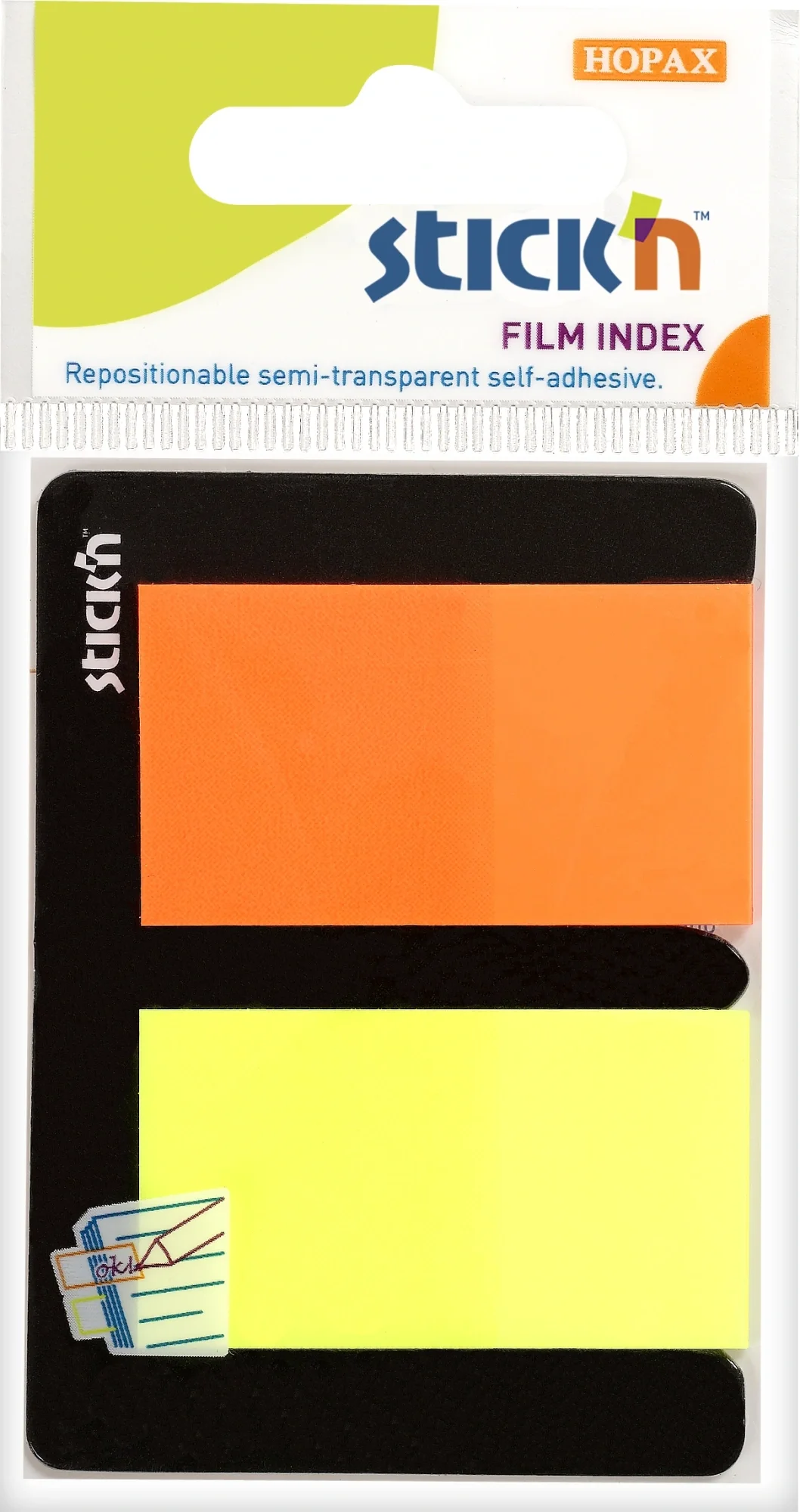 Закладки самоклеящиеся пластиковые Stick'n 21039, 25×45мм, 2цв., 25л.