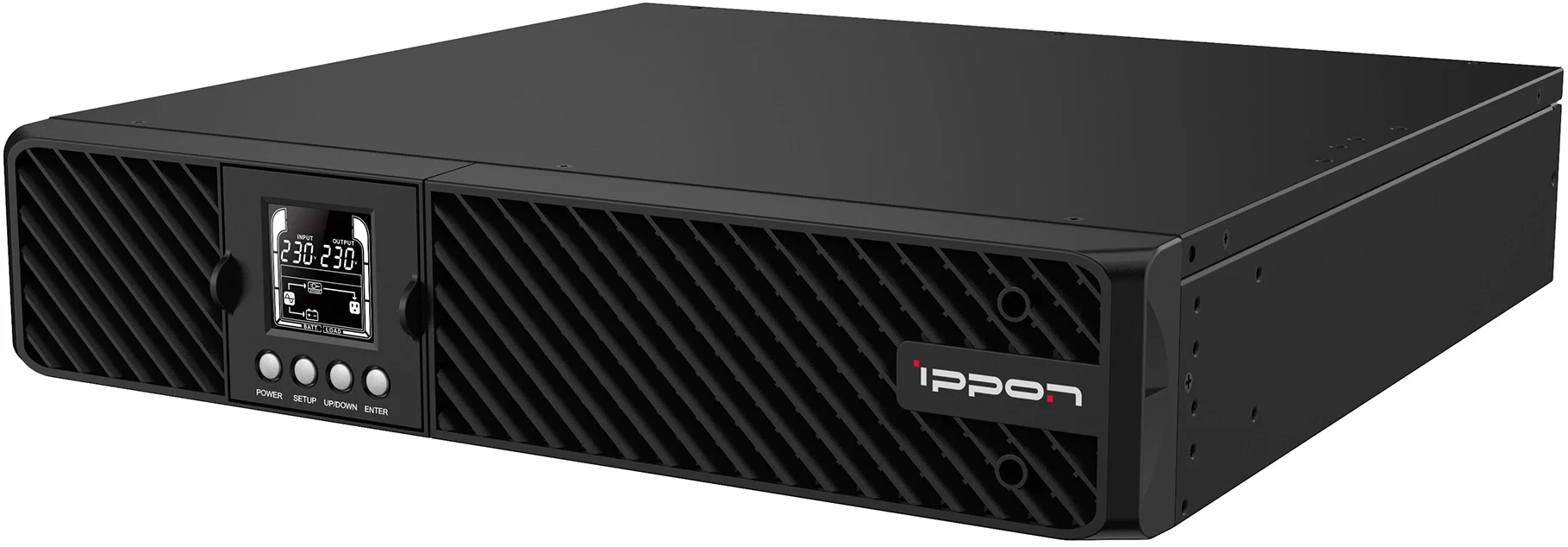 ИБП Ippon - Pacific II 3000 ВА/2700 Вт, Line-Interactive, in (208V / 220V / 230V / 240V 1xIEC-320 C20), 8xIEC-320 C13, 1xIEC-320 C19, LCD, Rack/Tower, 2U, цвет чёрный, 2079883