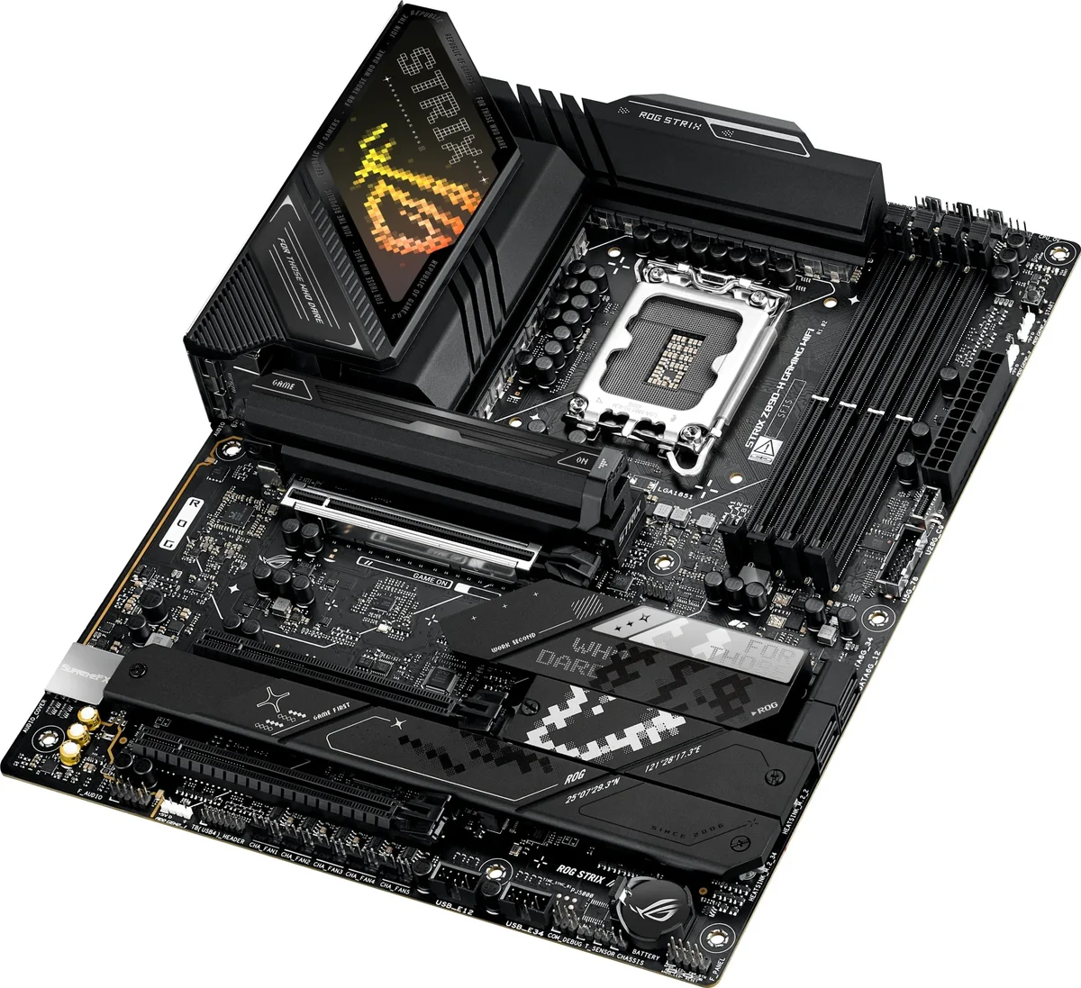 Материнская плата ASUS ROG STRIX Z890-H GAMING WIFI, LGA1851, Z890, 4*DDR5, 4*SATA, 5*M.2, 8*USB 3.2, 2*Type-C, 3*PCIx16, HDMI+DP, ATX; 90MB1K20-M0EAY0